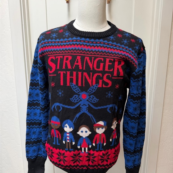 Netflix Other - Men’s Netflix Stranger Things Black and Blue Sweater—Size L